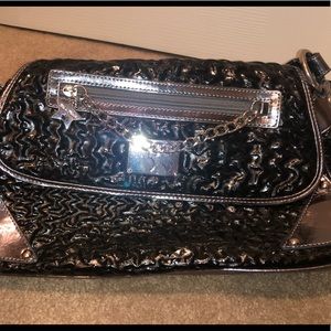 Paris Hilton Silver And Gray Shoulder Bag